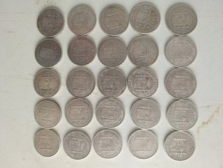 Lote de 25 monedas de plata antiguas
