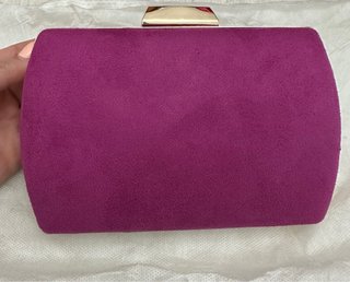 Bolso de fiesta fucsia y dorado