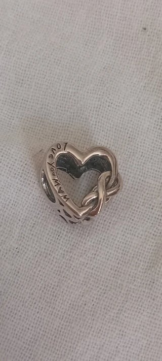Charm Corazón Mamá Infinito Plata Ley