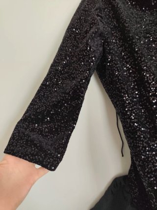 Vestido lentejuelas negro