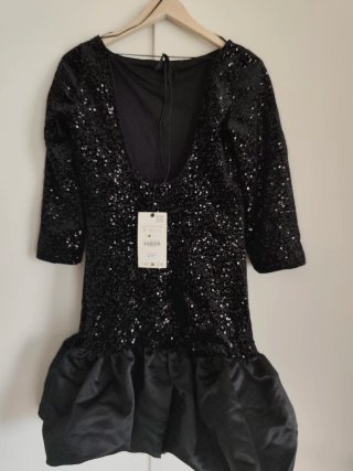 Vestido lentejuelas negro