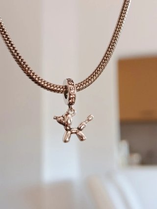 Charm Perro Globo Plata