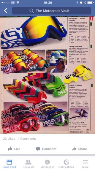 Mascaras OAKLEY Vintage