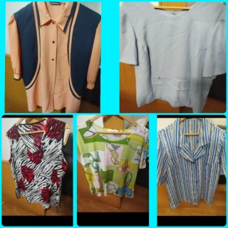Varias piezas de ropa de señora talla grande