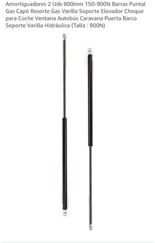 2 Amortiguadores 800mm 900N, nuevos sin desenvalar