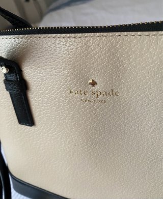 Bolso Kate Spade Cuero Beige y Negro