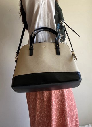 Bolso Kate Spade Cuero Beige y Negro