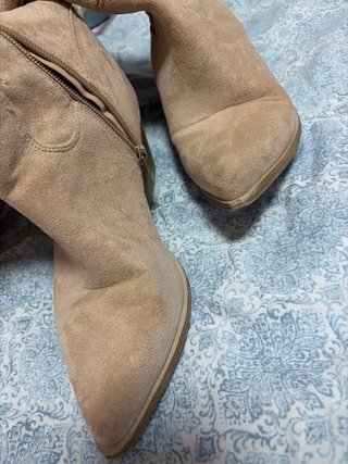 Botas de mujer estilo cowboy beige