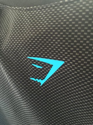 Gymshark Onyx V5 nera logo blu (ORIGINALE)