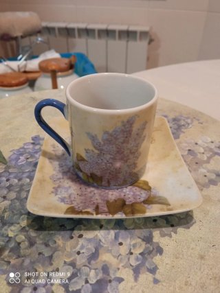 Juego de café porcelana floral