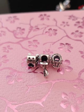Lote 3 charms flor de loto plata