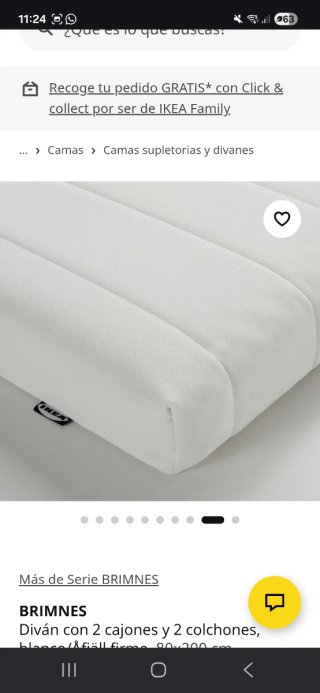 Diván Brimnes Ikea 2 cajones + 2 colchones.