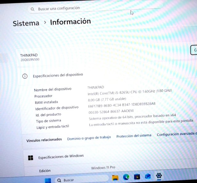 LENOVO THINKPAD L490 INTEL CORE I5 512 SSD 8GB RAM