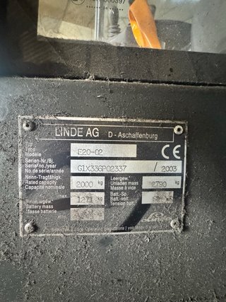 Carretilla Eléctrica Linde E20