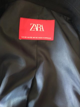 Americana Zara azul marino doble botonadura