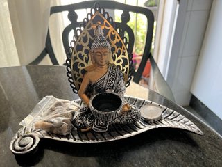 Buda Zen Decorativo con Portavelas