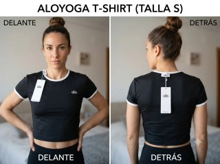 Camiseta Crop Alo Yoga Ringer Talla M