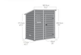 Caseta Jardín Resina Exterior Keter Gris