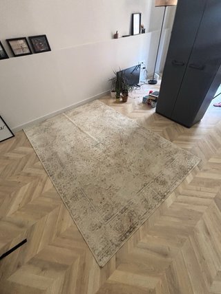 Alfombra Zara Home Vintage Beige/Gris