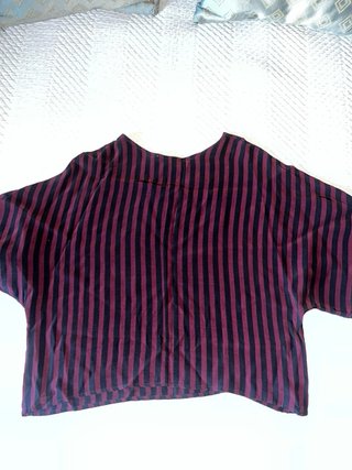 Blusa Pull&Bear Rayas Morado L