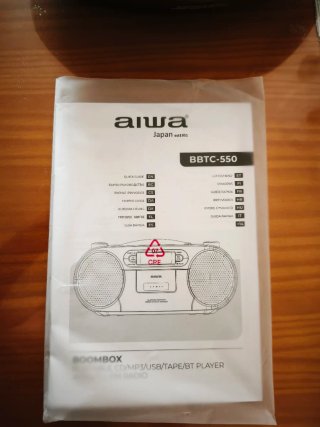 Aiwa BBTC-550 Boombox CD/MP3/BT/Auriculares.