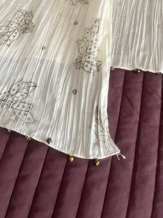 Pañuelo grande fular estampado hojas