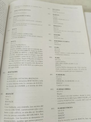 Libro registro toponímico donostiarra