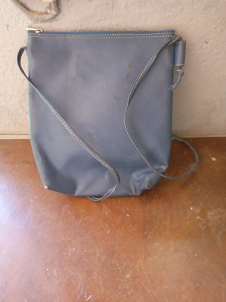Bolso bandolera azul con perro