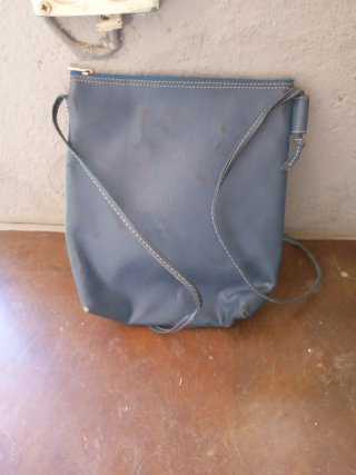 Bolso bandolera azul con perro