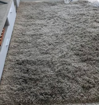 Alfombra pelo alto gris