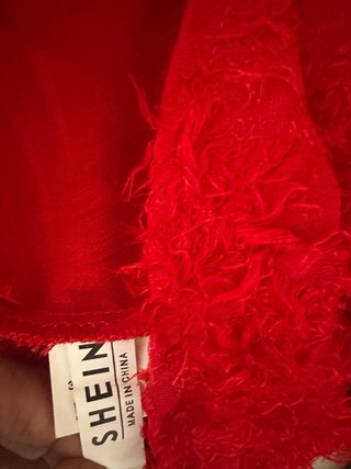 Elegante camisa roja talla S