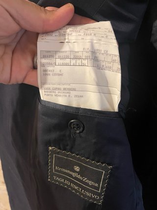 Ermenegildo Zegna Blazer Cotone Tg 54 Blu