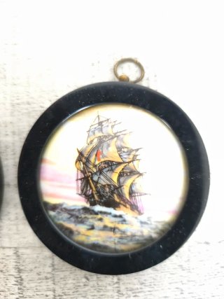 Conjunto 2 Miniaturas Barcos Velero