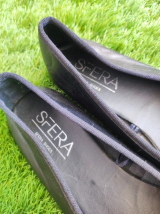 Manoletinas piel Sfera Negras Talla 39