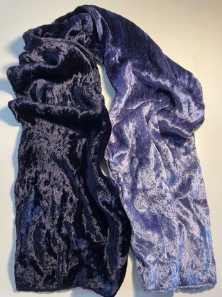 Pañuelo Vintage Italiano Terciopelo Morado