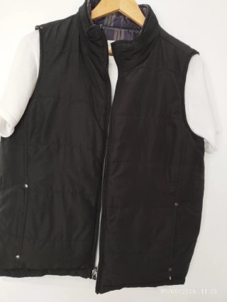 Chaleco plumas reversible