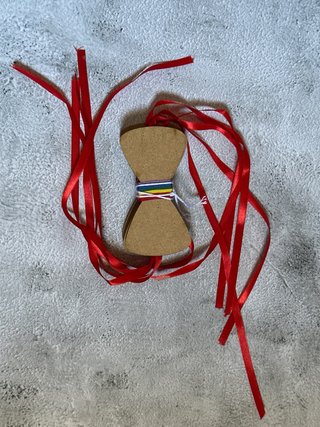 Pajaritas madera nudo arcoíris (5 unidades)
