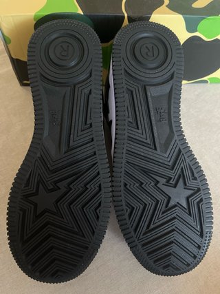 Bapesta Zapatillas Negras y Blancas