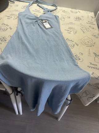Vestido Lurex Azul Brillo Brownie