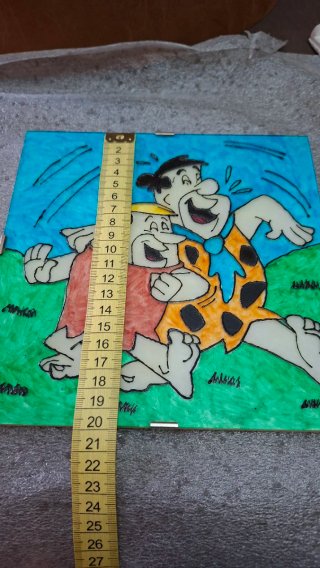 Quadretto Flintstones Vetro