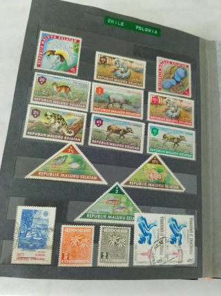 Álbum de sellos: Maluku Selatan, Andorra, etc.