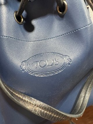 Borsa Tod's blu e argento