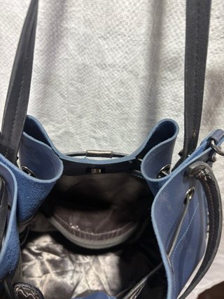 Borsa Tod's blu e argento
