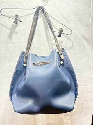 Borsa Tod's blu e argento
