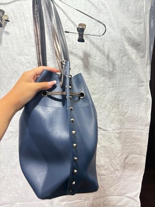 Borsa Tod's blu e argento