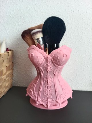 Organizador Maquillaje Corsé Rosa