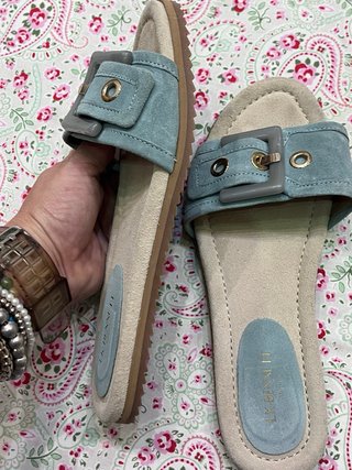 Sandalias LK Bennett Azul y Beige