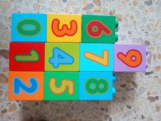 Tren Duplo con números y figuras