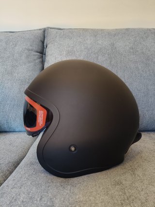 LS2 Casco Moto Jet Spitfire XS Negro Mate