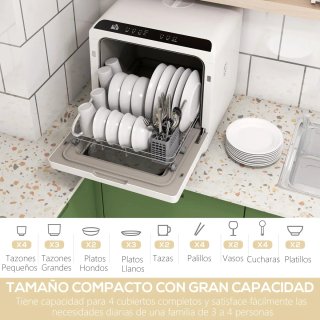 Lavavajillas Compacto 5+1 Programas